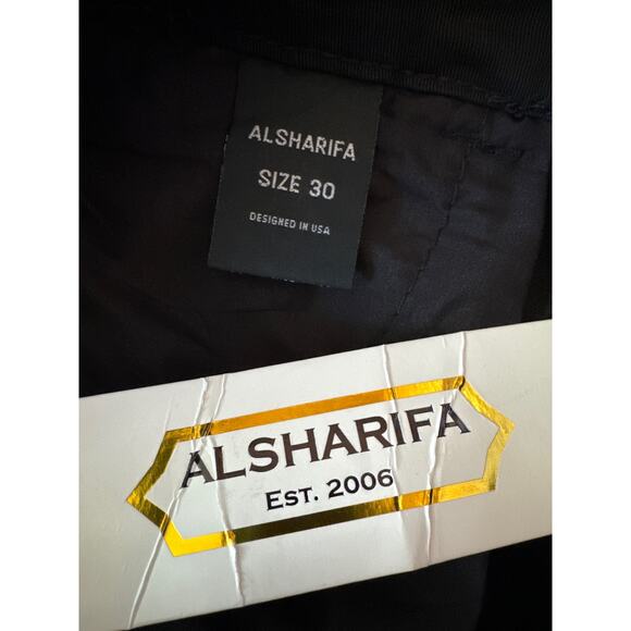 NWT ALSHARIFA 40" Long Denim Ladies Black Skirt size 30' waist size 10 - Picture 12 of 14